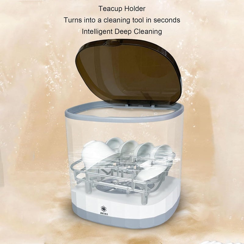 Focket Mini Dishwasher, Compact Countertop Dishwasher with 4L Built in Water, 360° Spray & 2000mAh Battery, USB Rechargeable Portable Dishwasher for Small Apartments, Dorms & RVs - Image 4